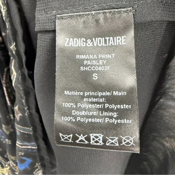 Zadig & Voltaire Rimana Paisley Mini Dress Sz S - Picture 9 of 10